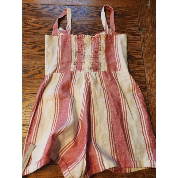 NWT Reformation Coconut Romper in red Stripe sz 12 - Picture 5 of 5